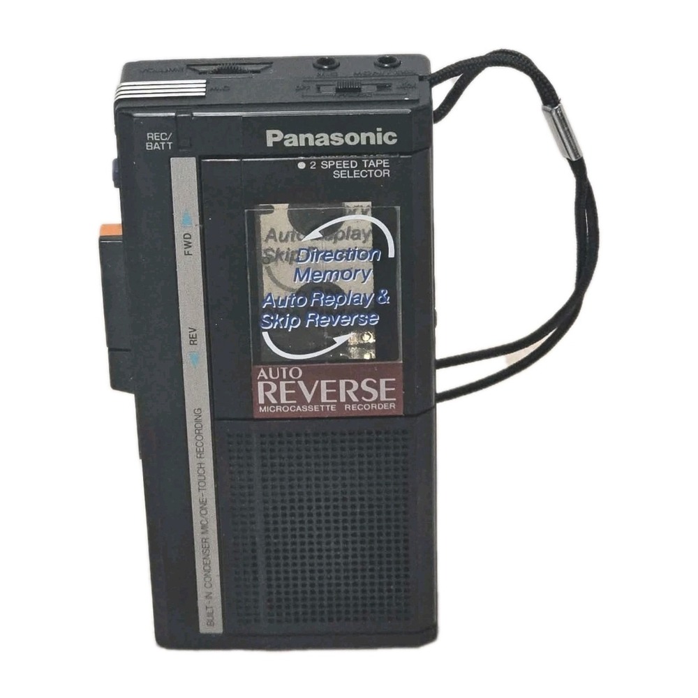 Panasonic Microcassette Recorder Auto Reverse GUC Tested Vintage 📼